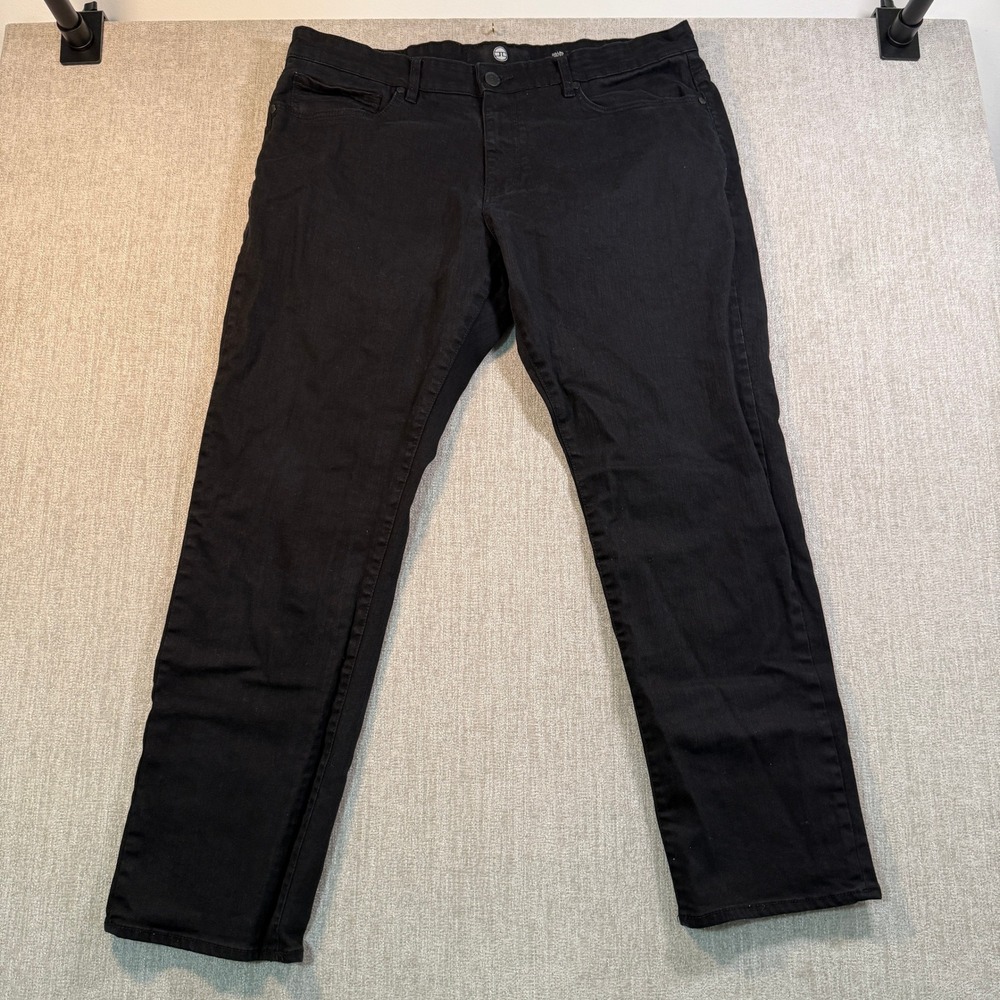 Jordan Craig Collins Black Slim Straight Jeans Mens 38x32 JC990 Stretch Denim